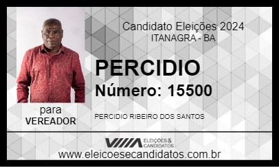 Candidato PERCIDIO 2024 - ITANAGRA - Eleições