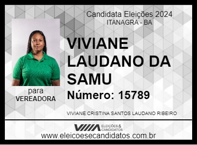 Candidato VIVIANE LAUDANO DA SAUDE 2024 - ITANAGRA - Eleições