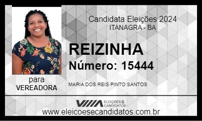 Candidato REIZINHA 2024 - ITANAGRA - Eleições