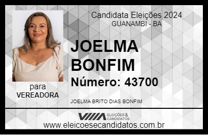 Candidato JOELMA BONFIM 2024 - GUANAMBI - Eleições