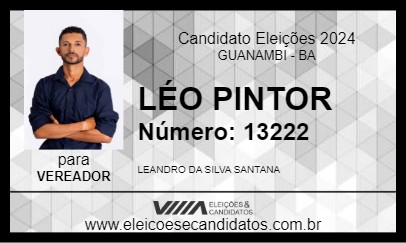 Candidato LÉO PINTOR 2024 - GUANAMBI - Eleições