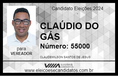 Candidato CLAÚDIO DO GÁS 2024 - TEIXEIRA DE FREITAS - Eleições