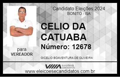 Candidato CELIO DA CATUABA 2024 - BONITO - Eleições