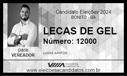 Candidato LUCAS DE GEL 2024 - BONITO - Eleições