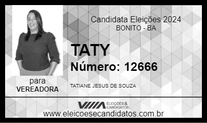 Candidato TATY 2024 - BONITO - Eleições