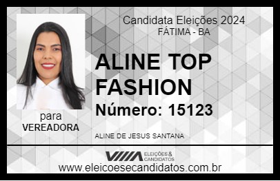 Candidato ALINE TOP FASHION 2024 - FÁTIMA - Eleições