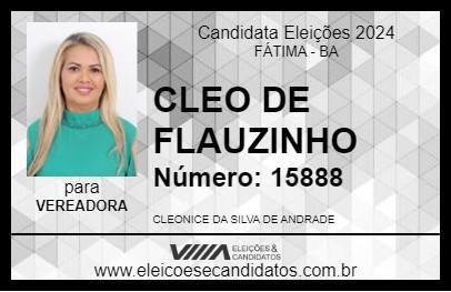 Candidato CLEO DE FLAUZINHO 2024 - FÁTIMA - Eleições