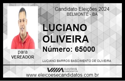 Candidato LUCIANO OLIVEIRA 2024 - BELMONTE - Eleições