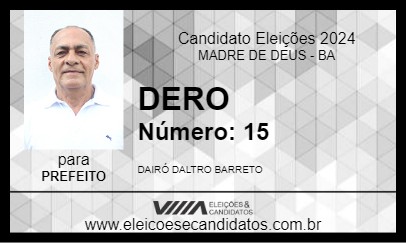 Candidato DERO 2024 - MADRE DE DEUS - Eleições