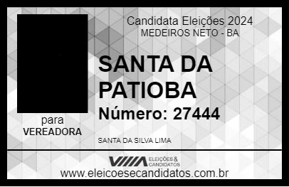 Candidato SANTA DA PATIOBA 2024 - MEDEIROS NETO - Eleições