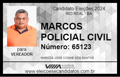 Candidato MARCOS DA CIVIL 2024 - RIO REAL - Eleições