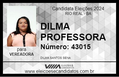 Candidato DILMA PROFESSORA 2024 - RIO REAL - Eleições