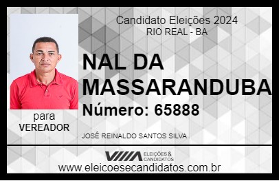 Candidato NAL DA MASSARANDUBA 2024 - RIO REAL - Eleições