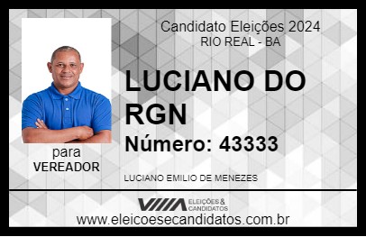 Candidato LUCIANO DO RGN 2024 - RIO REAL - Eleições