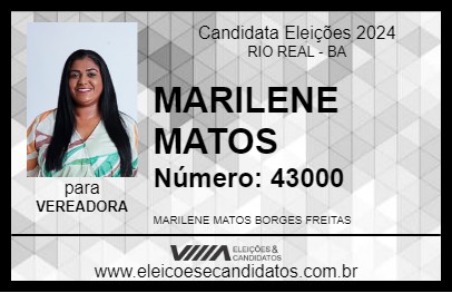 Candidato MARILENE MATOS 2024 - RIO REAL - Eleições