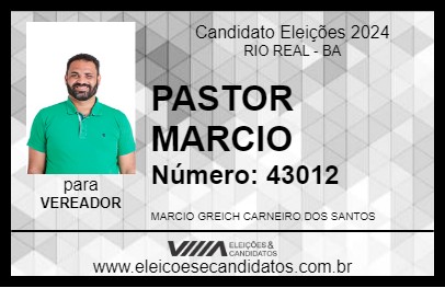 Candidato PASTOR MARCIO 2024 - RIO REAL - Eleições