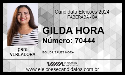 Candidato GILDA HORA 2024 - ITABERABA - Eleições