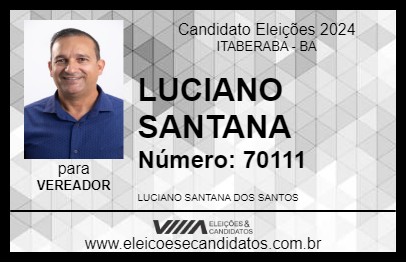 Candidato LUCIANO SANTANA 2024 - ITABERABA - Eleições