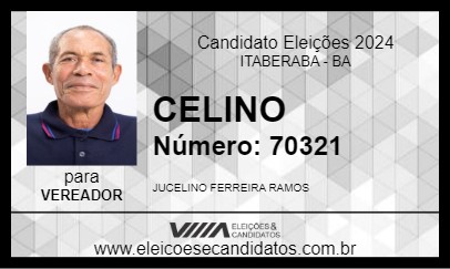 Candidato CELINO 2024 - ITABERABA - Eleições