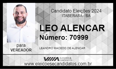 Candidato LEO ALENCAR 2024 - ITABERABA - Eleições