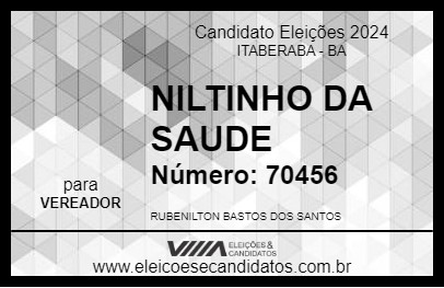 Candidato NILTINHO DA SAUDE 2024 - ITABERABA - Eleições