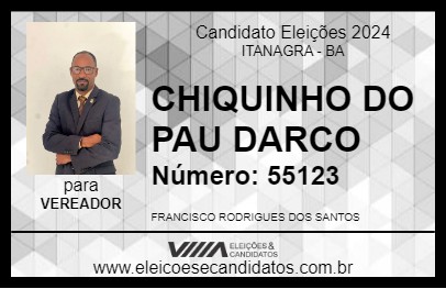 Candidato CHIQUINHO DO PAU DARCO 2024 - ITANAGRA - Eleições