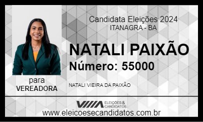 Candidato NATALI PAIXÃO 2024 - ITANAGRA - Eleições