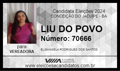 Candidato LIU DO POVO 2024 - CONCEIÇÃO DO JACUÍPE - Eleições