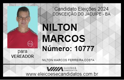 Candidato NILTON MARCOS 2024 - CONCEIÇÃO DO JACUÍPE - Eleições