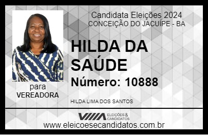 Candidato HILDA DA SAÚDE 2024 - CONCEIÇÃO DO JACUÍPE - Eleições