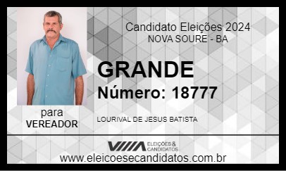 Candidato GRANDE 2024 - NOVA SOURE - Eleições