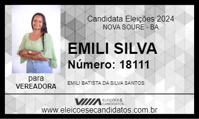 Candidato EMILI SILVA 2024 - NOVA SOURE - Eleições