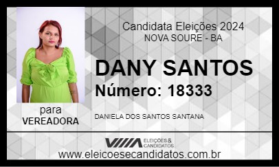 Candidato DANY SANTOS 2024 - NOVA SOURE - Eleições