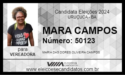 Candidato MARA CAMPOS 2024 - URUÇUCA - Eleições