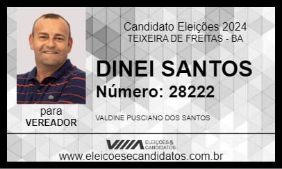 Candidato DINEI SANTOS 2024 - TEIXEIRA DE FREITAS - Eleições