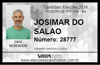 Candidato JOSIMAR DO SALAO 2024 - TEIXEIRA DE FREITAS - Eleições