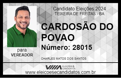 Candidato CARDOSÃO DO POVAO 2024 - TEIXEIRA DE FREITAS - Eleições