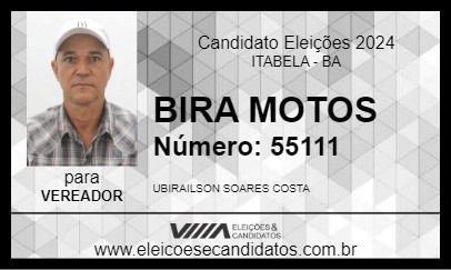 Candidato BIRA MOTOS 2024 - ITABELA - Eleições