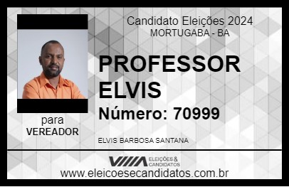 Candidato PROFESSOR ELVIS 2024 - MORTUGABA - Eleições