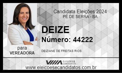 Candidato DEIZE 2024 - PÉ DE SERRA - Eleições