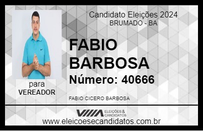 Candidato FABIO BARBOSA 2024 - BRUMADO - Eleições