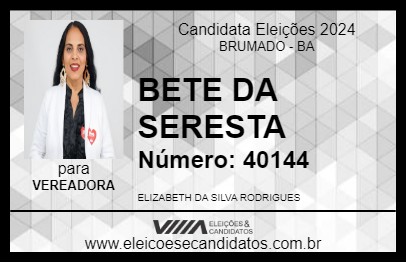 Candidato BETE DA SERESTA 2024 - BRUMADO - Eleições