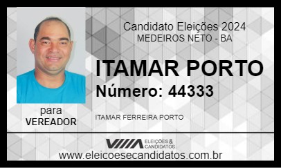 Candidato ITAMAR PORTO 2024 - MEDEIROS NETO - Eleições