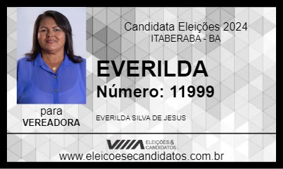 Candidato EVERILDA 2024 - ITABERABA - Eleições