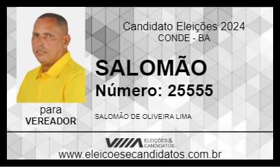 Candidato SALOMÃO 2024 - CONDE - Eleições