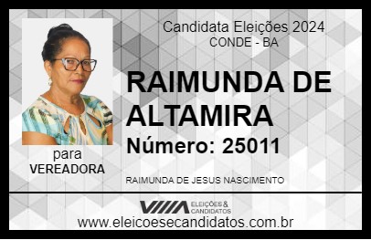 Candidato RAIMUNDA DE ALTAMIRA 2024 - CONDE - Eleições