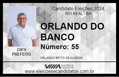 Candidato ORLANDO DO BANCO 2024 - RIO REAL - Eleições