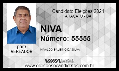 Candidato NIVA 2024 - ARACATU - Eleições