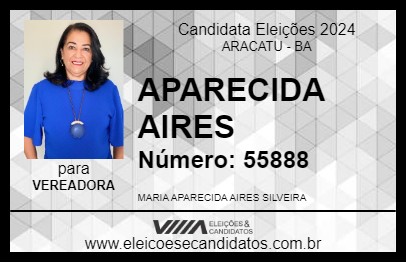 Candidato APARECIDA AIRES 2024 - ARACATU - Eleições