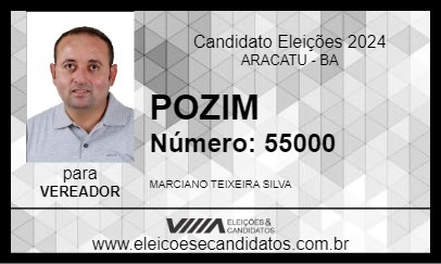 Candidato POZIM 2024 - ARACATU - Eleições